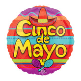 17 inch Cinco de Mayo Sombrero Maracas Foil Balloon